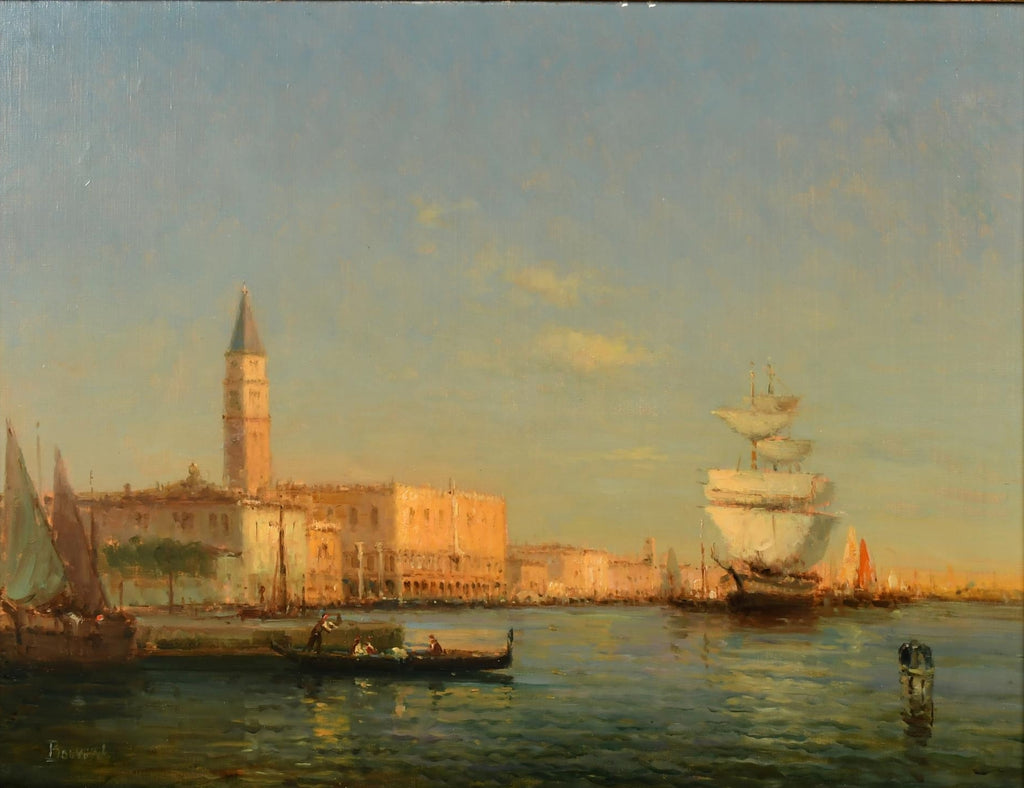 Oil painting Venice Scene by Georges Noel Bouvard (French 1912-1972)