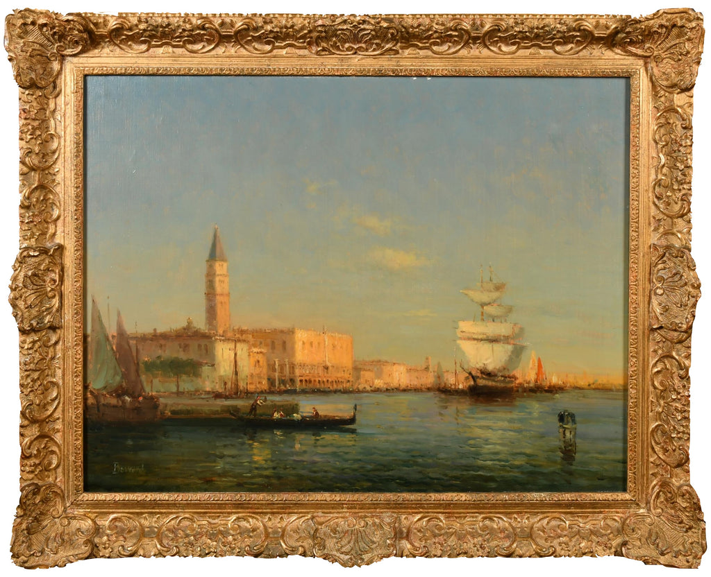 Oil painting Venice Scene by Georges Noel Bouvard (French 1912-1972)