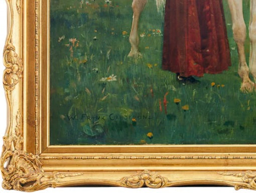 Oil painting, by William Frank Calderon (1865-1943)
