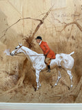 Hunting Watercolour by Basil Nightingale  (1864-1940)