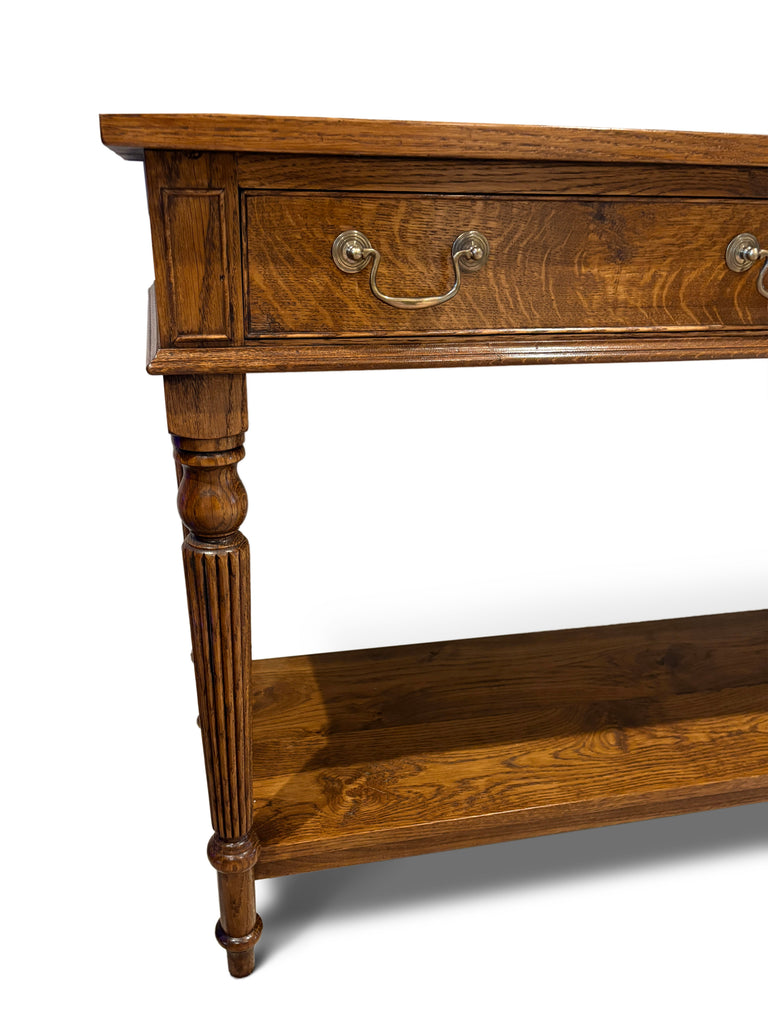 Custom three-drawer console table made to order in the UK