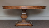 Round Dining Table Handmade Oak & Burr Oak segmented