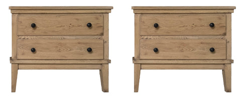 Bedside Chests, washed Oak finish