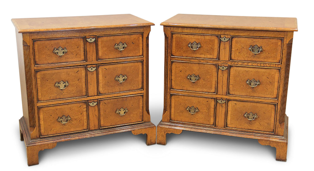 Pair of Oak and pollarded Oak Chests