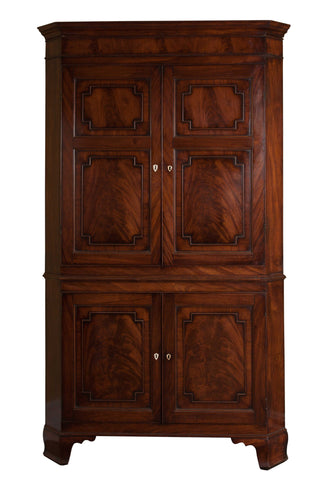 georgian mahogany corner cabinet