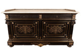 A Superb French Napoleon III Ebony and Gilt Mounted Commode. SALE PRICE: