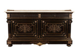 A Superb French Napoleon III Ebony and Gilt Mounted Commode. SALE PRICE: