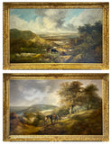 Oil Paintings, Landscapes, pair by Joseph Barker of Bath (1824-1904)