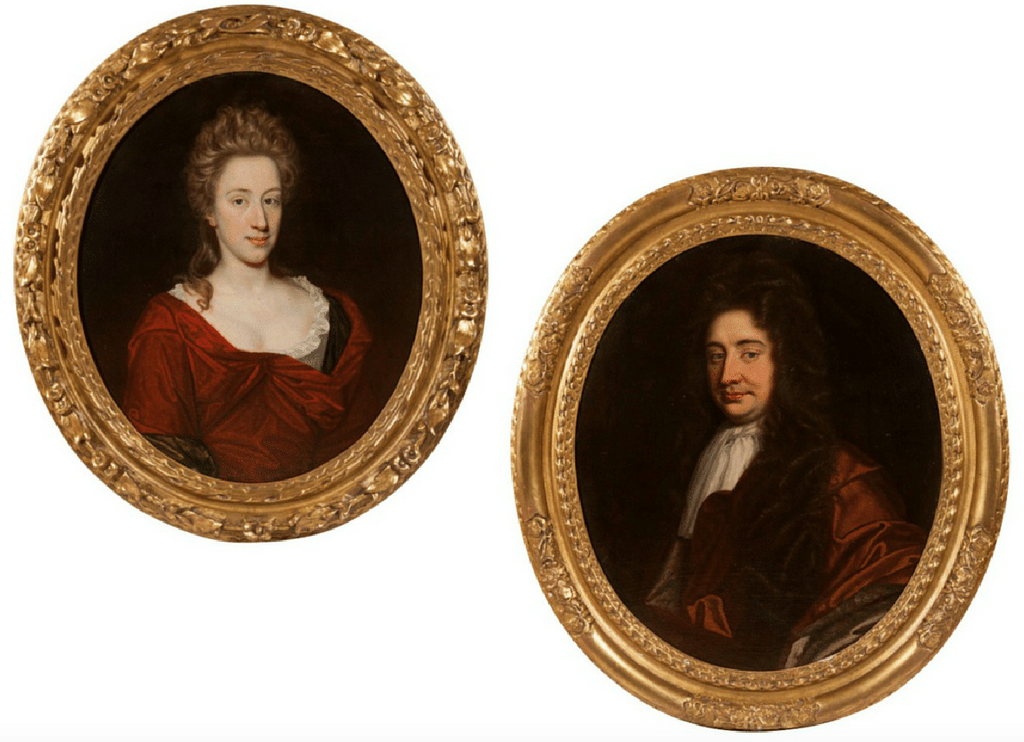 x SOLD : Fine Pair of Period Portraits attributed to John Closterman