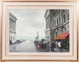 Oil Painting, Parisian Street Scene by Jules René Hervé (1887-1981)
