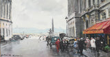 Oil Painting, Parisian Street Scene by Jules René Hervé (1887-1981)