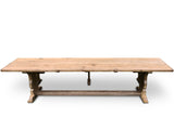 Refectory Table & Benches, 'Mouseman' design in washed oak