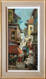 Oil Paintings, Pair of Dutch Street Scenes circa 1950