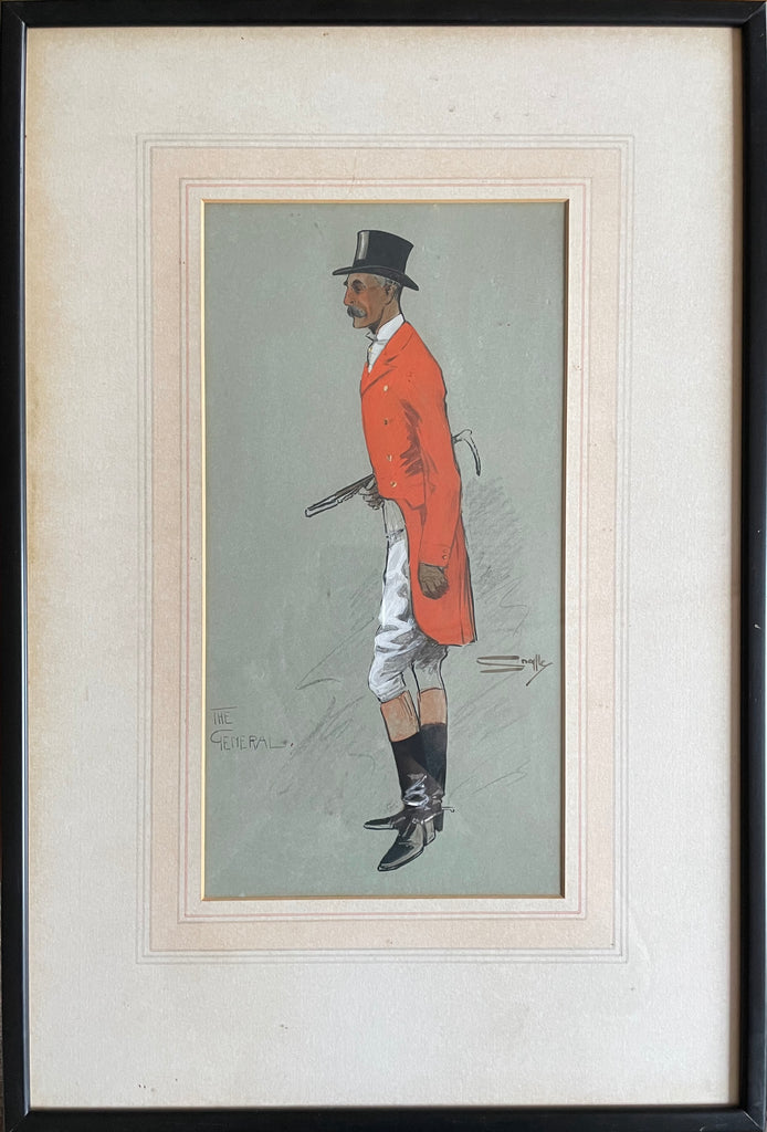 Snaffles Original watercolour, Hunting, Titled 'The General'