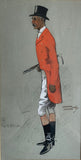 Snaffles Original watercolour, Hunting, Titled 'The General'
