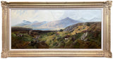 Oil Painting, Shooting Landscape Scene 19th Century