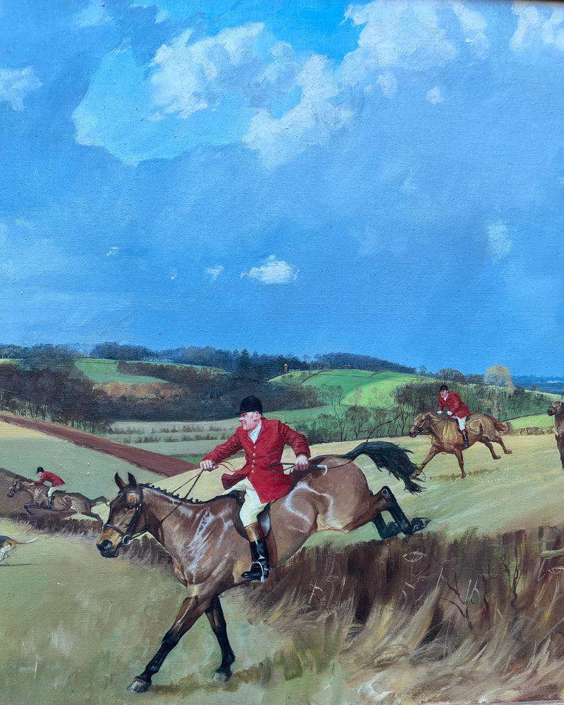 Pair of Hunting Oils by David Burton, The Fernie & The Grafton.