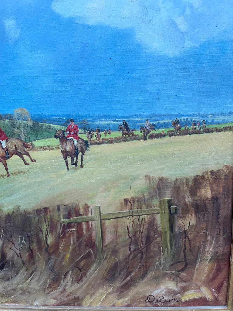 Pair of Hunting Oils by David Burton, The Fernie & The Grafton.