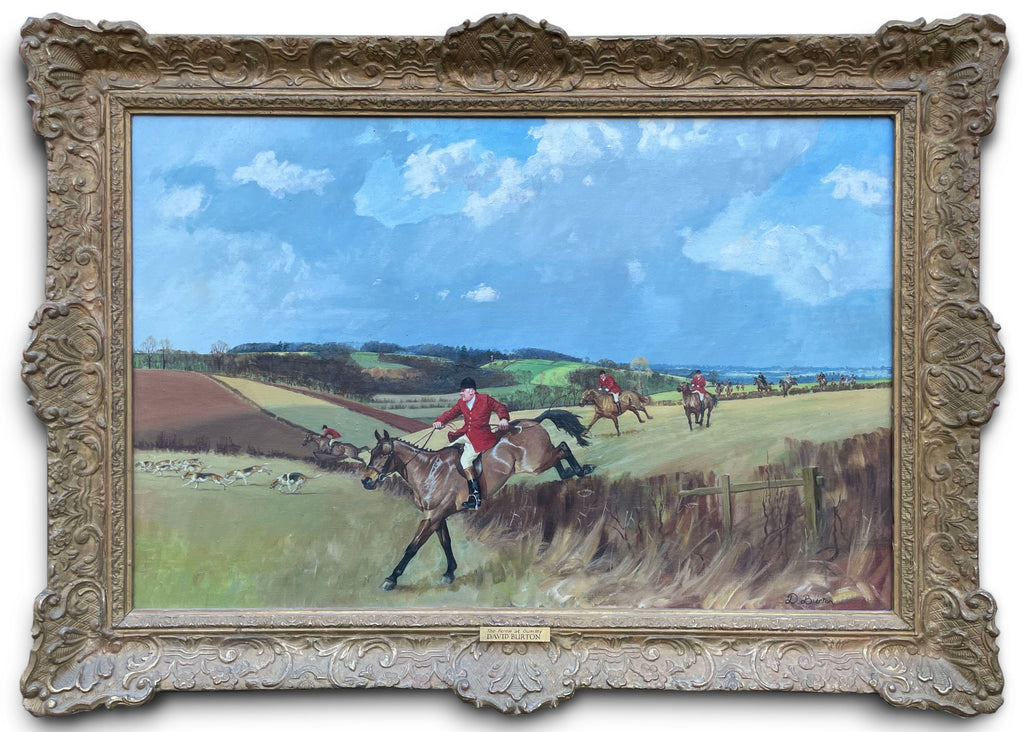 Pair of Hunting Oils by David Burton, The Fernie & The Grafton.