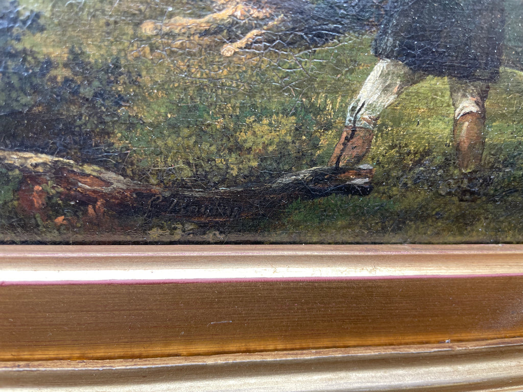 Oil Painting, Small Shooting Scene By Chapman Bayley (1818-1832)