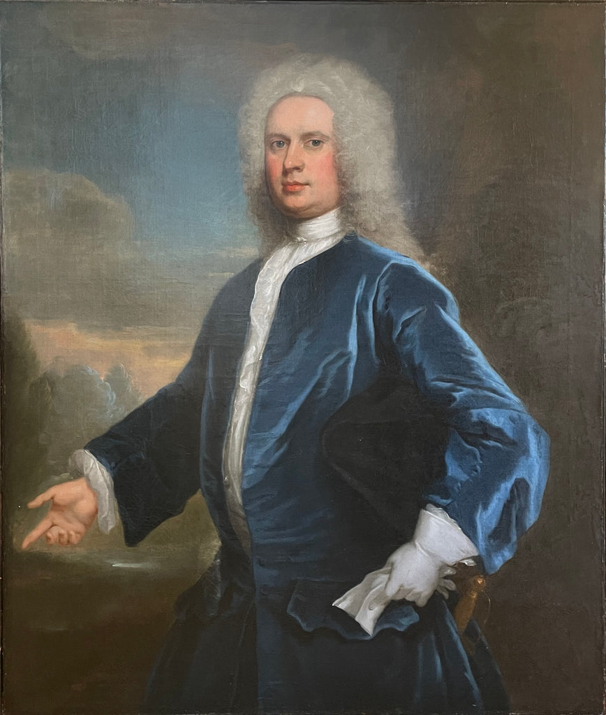 Oil Painting Portrait of John Campbell, the 4th Duke of Argyll, att, to John Vanderbank (1694-1739)
