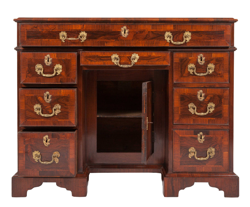 x SOLD : George II Rosewood Inlaid Kneehole Desk