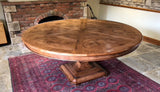 Circular Dining Table Handmade Oak & Burr Oak segmented