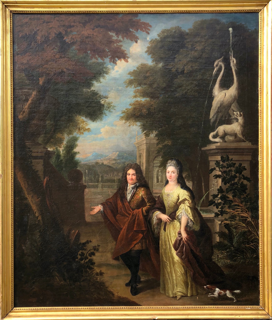Portrait Oil Painting, Jan Weenix (1642-1719) Garden Scene.