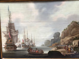 Circle of Adriaen Van Deist Oil Painting,Circle of Adriaen Van Deist, Marine Scene Circa 1680