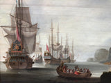Circle of Adriaen Van Deist Oil Painting,Circle of Adriaen Van Deist, Marine Scene Circa 1680