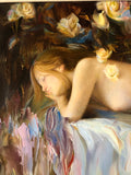 Oil Painting, Nude study sleeping by Aydemir Saidov (Russian b 1979)