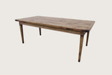 Oak Dining Table, Farmhouse design with Two draw out Leaves.