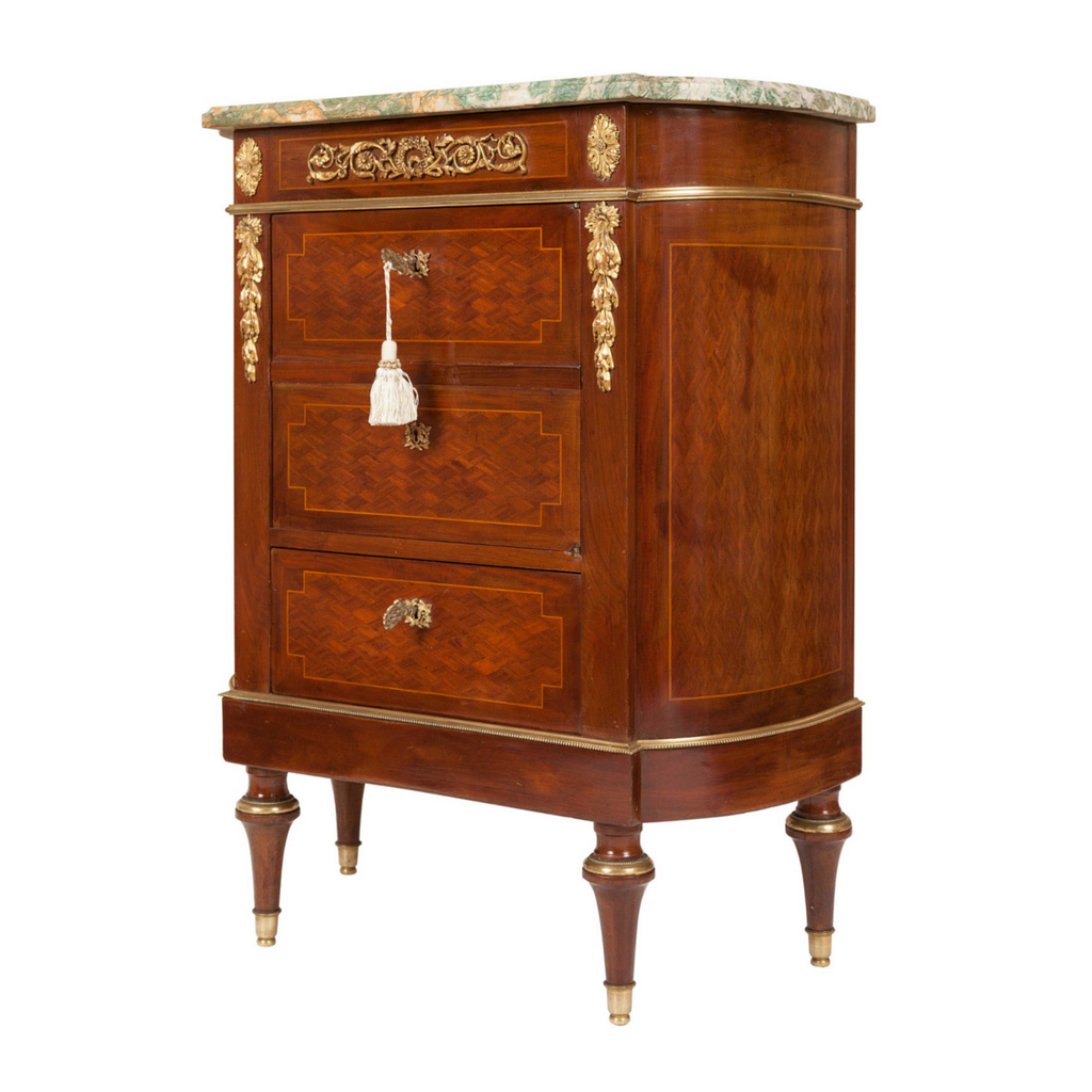 x SOLD : A Rare and Unique Pair of Antique Italian Commodes or Bedside Chests