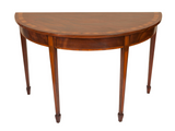 x SOLD: Pair of George III Mahogany Demi Lune Console Tables