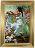 Portrait of Girl with Flowers by Andrei Belichenko and Maria Boohtiyarova (Russian)