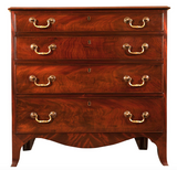 A small and handsome antique mahogany chest of drawers 