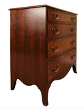 A small and handsome antique mahogany chest of drawers