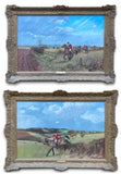 Pair of Hunting Oils by David Burton, The Fernie & The Grafton.