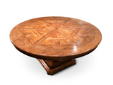 Circular Dining Table Handmade Oak & Burr Oak segmented