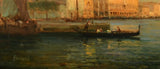 Oil painting Venice Scene by Georges Noel Bouvard (French 1912-1972)