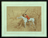Hunting Watercolour by Basil Nightingale  (1864-1940)