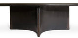 Ebony Dining Table with inverted Quadri-form pedestal base