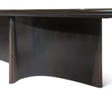 Ebony Dining Table with inverted Quadri-form pedestal base