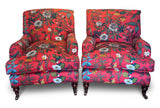 Pair of Upholstered Armchairs ' Howard Design' made by Garners