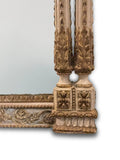 Overmantle Mirror, 19th Century French gilded & painted.