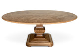 Oval Dining Table Oak & Burr Oak