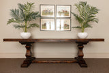 Dining Table, Refectory style with panelled top.