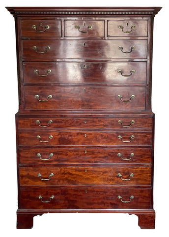 Chest on Chest Mahogany with Secretaire