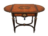 Pretty Inlaid French Occasional Antique Table with drop leaves