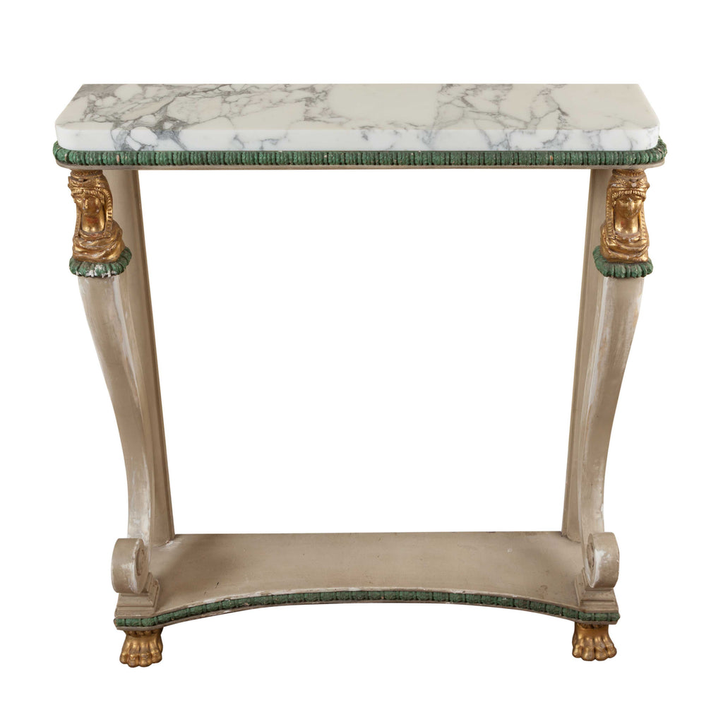 Painted Empire Console Table, Shabby Chic (France, c. 1815).
